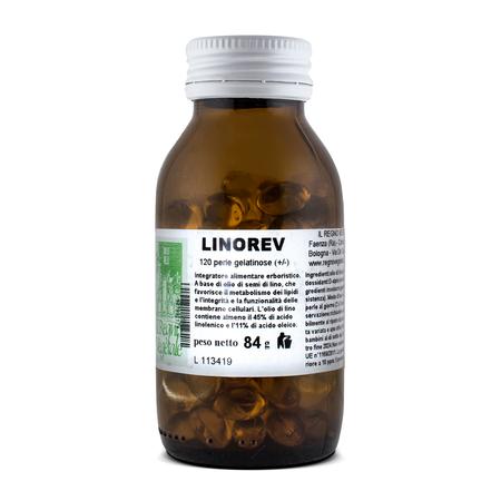  LINOREV Olio di Lino 120 Perle OMEGA 3 Vegetali